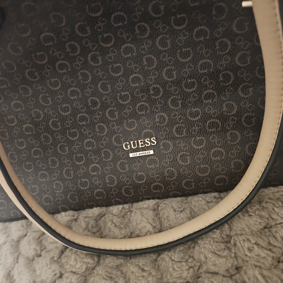 Guess Brown and Cream Women's Bag - Picture 5 of 14